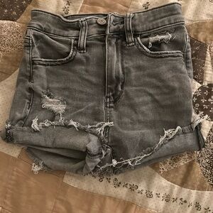 grey american eagle shorts
